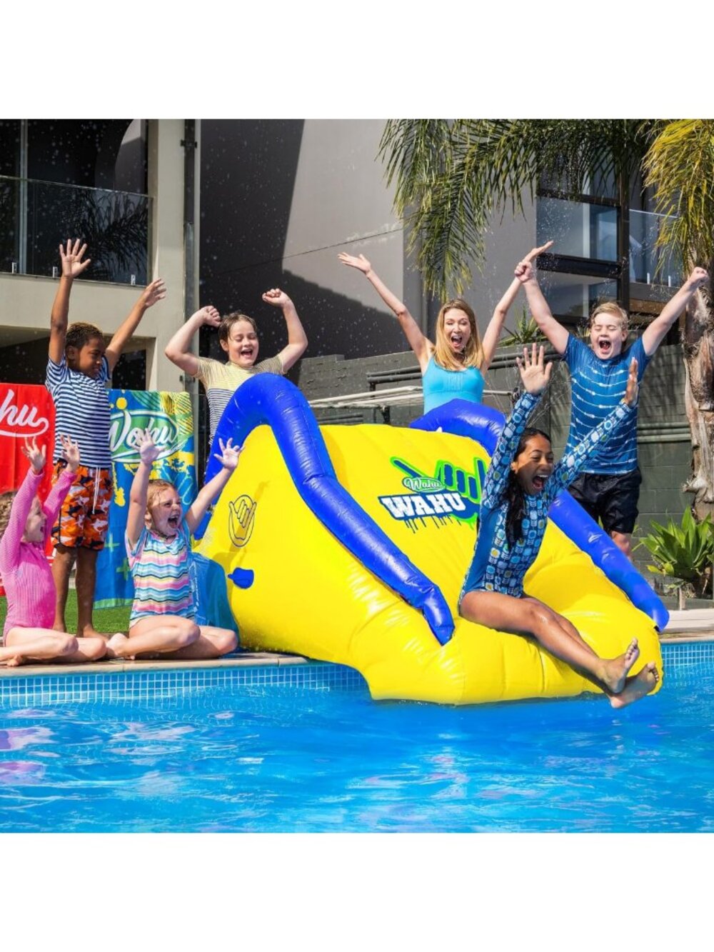 Colorful Inflatable Water Slide for Kids | 7.2ft Long, Fast Ride with Spray - Picture 3 of 3